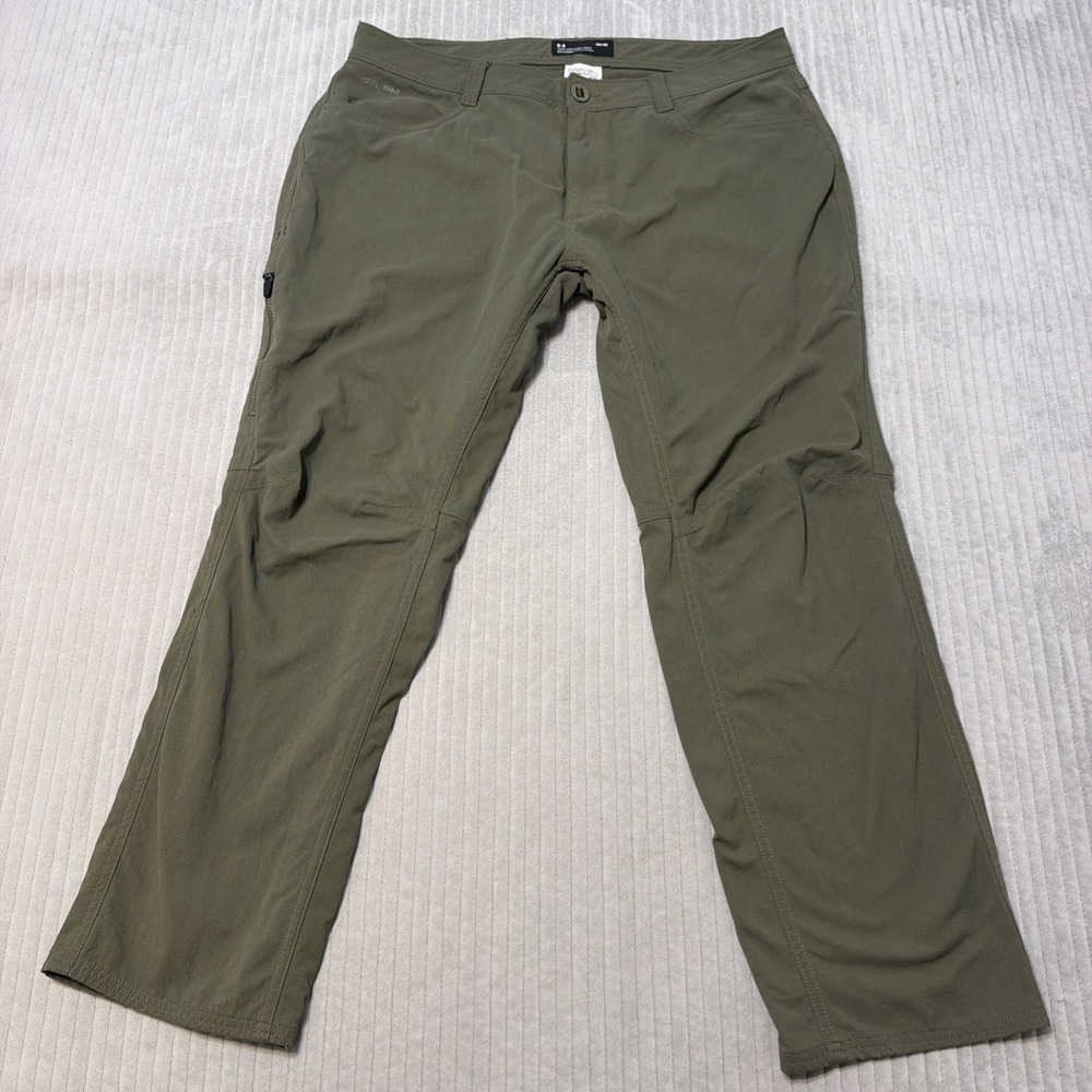 Under Armour Pants Mens 38x30 Storm Green Tactical Stretch Chino